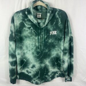 PINK Victoria's Secret Teal Tie-Dye Hoodie